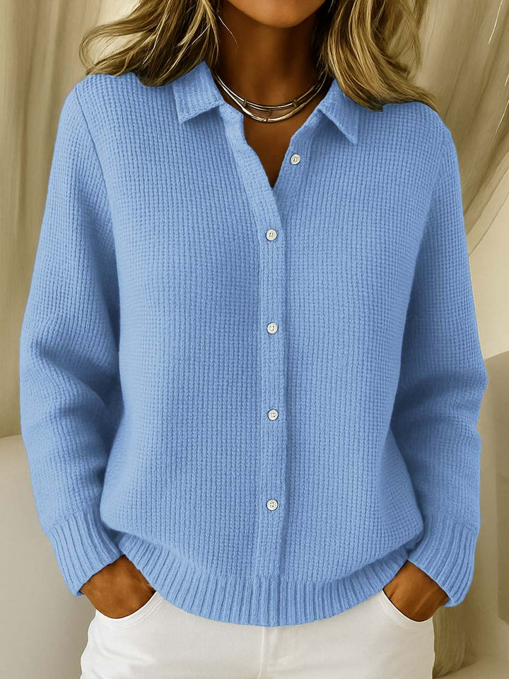 Olivia | Cardigan con colletto da camicia