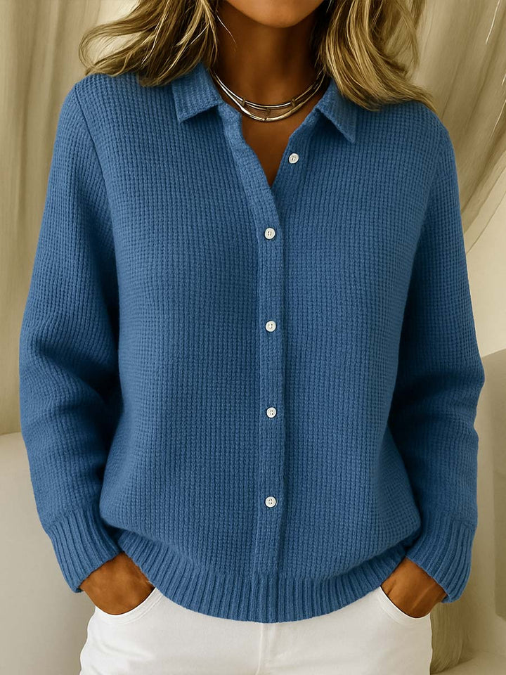 Olivia | Cardigan con colletto da camicia