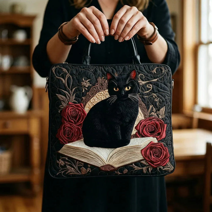 Borsa Artigianale Trapuntata - Gatto Nero su Libri