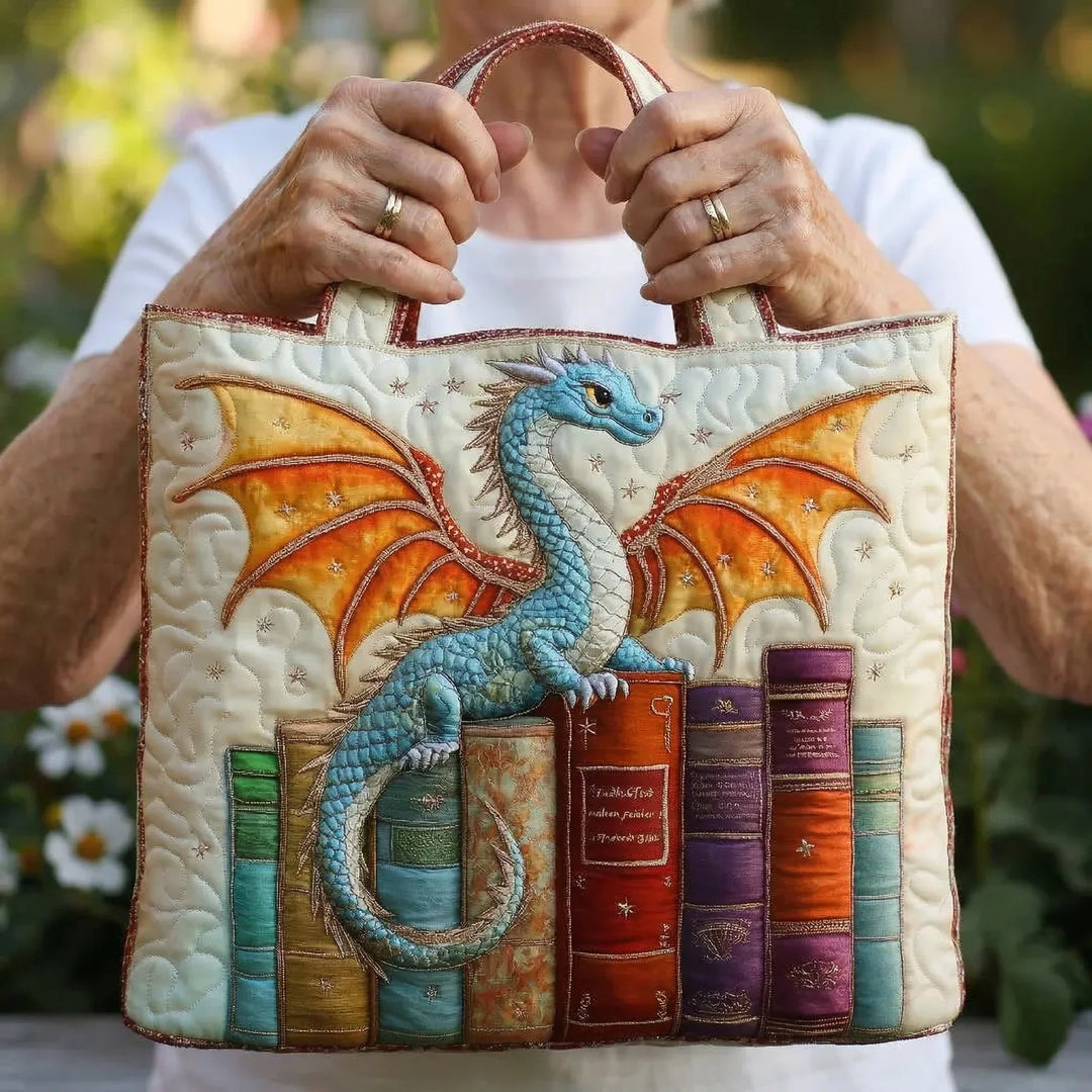 Sacchetto Matelassé - Drago Smeraldo Guardiano dei Libri