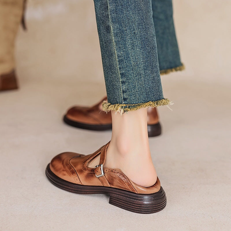 Mattea - Eleganti Mary Jane Realizzate In Pelle