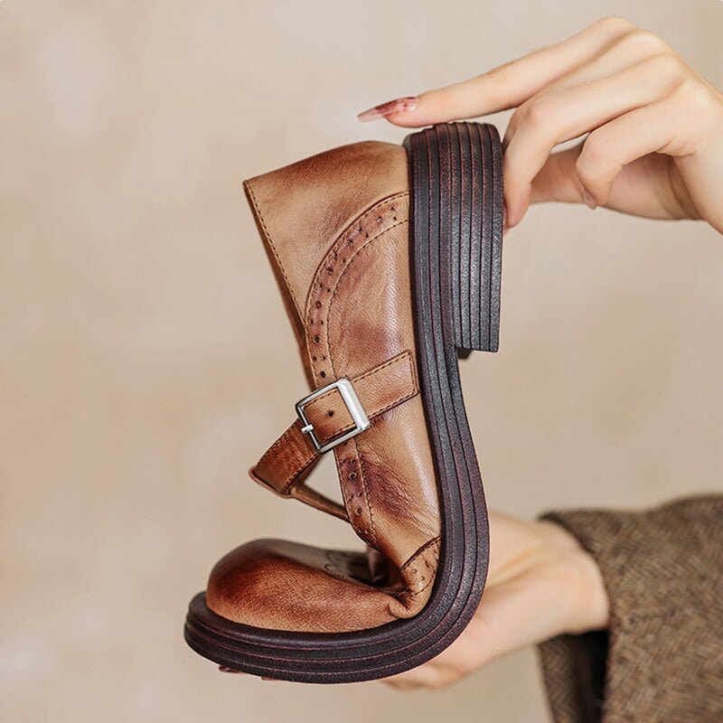 Mattea - Eleganti Mary Jane Realizzate In Pelle