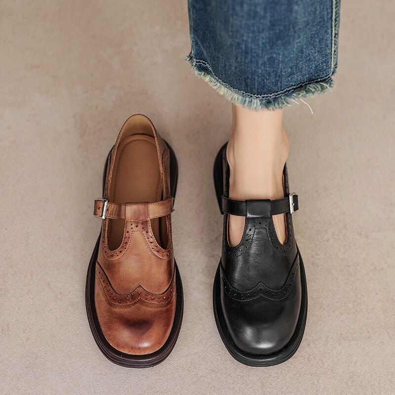 Mattea - Eleganti Mary Jane Realizzate In Pelle