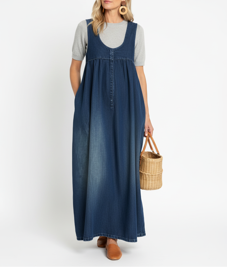 Veronica - Maxi abito in denim vintage