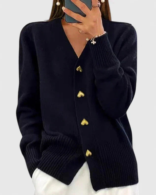 Eleonora | Cardigan con bottoni a cuore