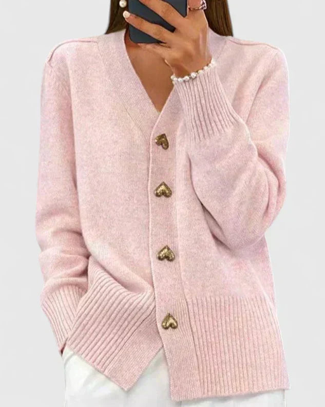 Eleonora | Cardigan con bottoni a cuore