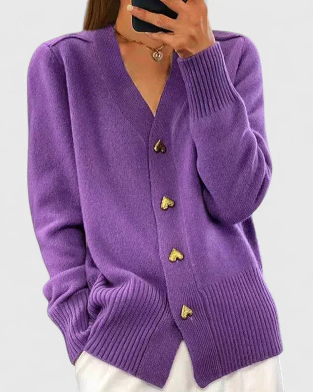 Eleonora | Cardigan con bottoni a cuore