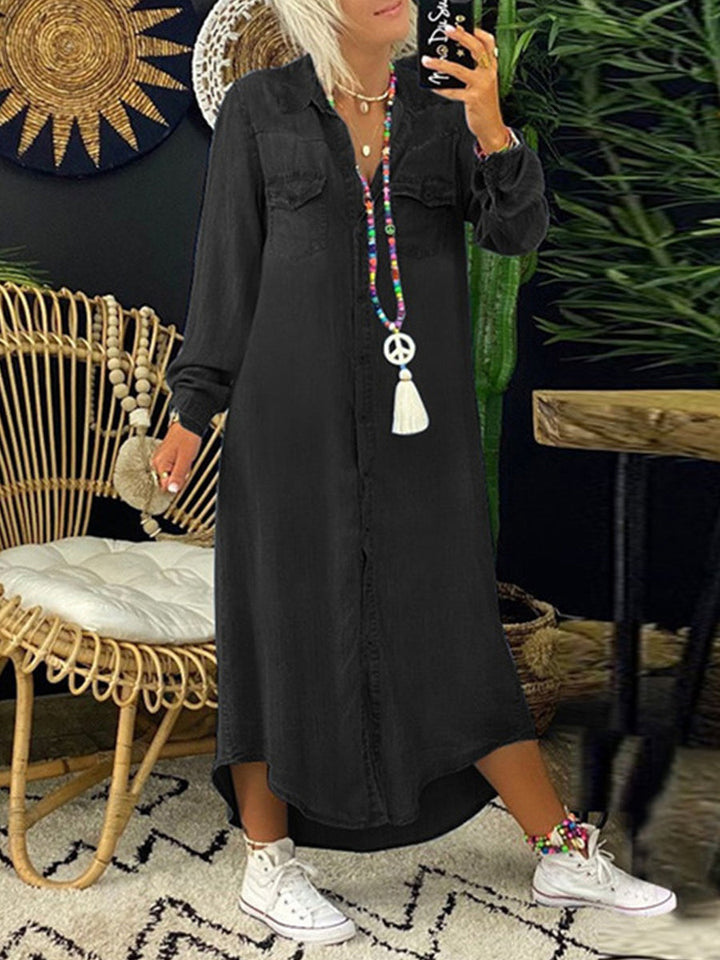 Greta - Abito chemisier elegante e casual in denim