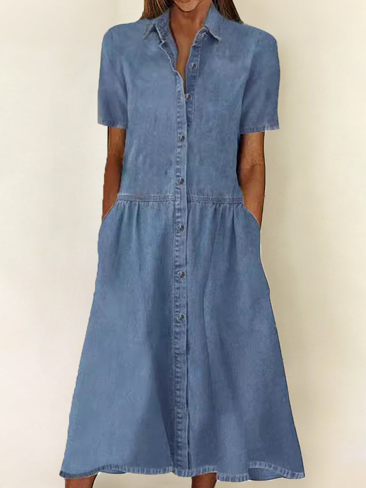 Claudia - Abito in jeans a maniche corte