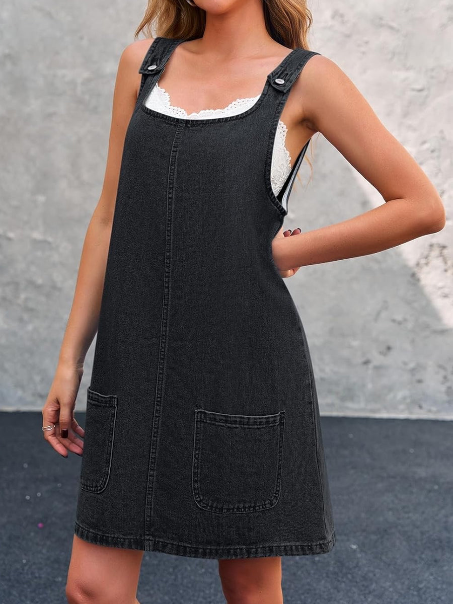 Caterina - Abito casual in denim con spalline